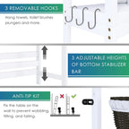Bathroom Storage Shelf Bamboo Over-The-Toilet Organizer Rack