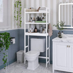 Bathroom Storage Shelf Bamboo Over-The-Toilet Organizer Rack