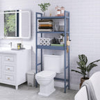 Bathroom Storage Shelf Bamboo Over-The-Toilet Organizer Rack