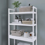 Bathroom Storage Shelf Bamboo Over-The-Toilet Organizer Rack