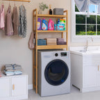 Bathroom Storage Shelf Bamboo Over-The-Toilet Organizer Rack