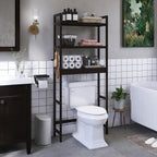 Bathroom Storage Shelf Bamboo Over-The-Toilet Organizer Rack