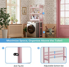 Bathroom Storage Shelf Bamboo Over-The-Toilet Organizer Rack