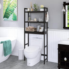 Bathroom Storage Shelf Bamboo Over-The-Toilet Organizer Rack