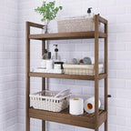 Bathroom Storage Shelf Bamboo Over-The-Toilet Organizer Rack