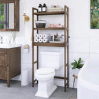 Bathroom Storage Shelf Bamboo Over-The-Toilet Organizer Rack