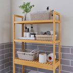 Bathroom Storage Shelf Bamboo Over-The-Toilet Organizer Rack