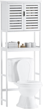 Bathroom Storage Shelf with Cabinet Bamboo Over-The-Toilet