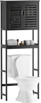 Bathroom Storage Shelf with Cabinet Bamboo Over-The-Toilet