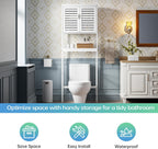 Bathroom Storage Shelf with Cabinet Bamboo Over-The-Toilet