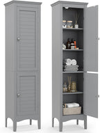 Bathroom Tall Cabinet Double-Door Slim Storage Cupboard