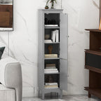 Bathroom Tall Cabinet Double-Door Slim Storage Cupboard