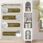 Bathroom Tall Cabinet Freestanding Slim Storage Cupboard