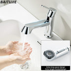 Bathroom Tap Washbasin with Pull-Out Shower Head 2