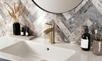 Bathroom Taps Brushed Brass Basin Mixer Tap