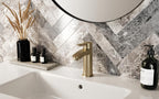 Bathroom Taps Brushed Brass Basin Mixer Tap
