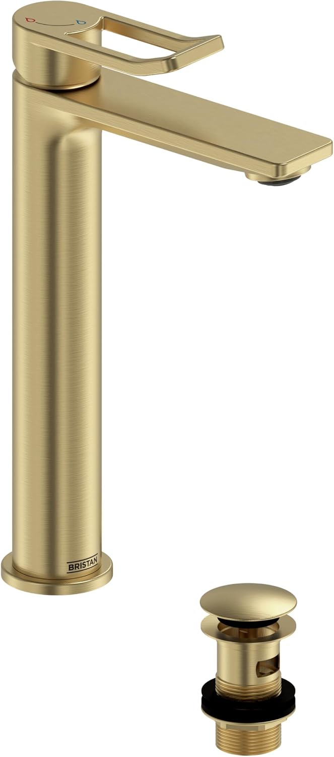 Bathroom Taps Brushed Brass Small Basin Mixer Tap