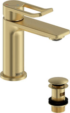 Bathroom Taps Brushed Brass Small Basin Mixer Tap