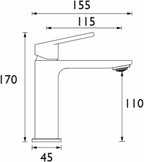 Bathroom Taps Chrome Basin Mixer Tap
