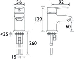Bathroom Taps Chrome Basin Mixer Tap
