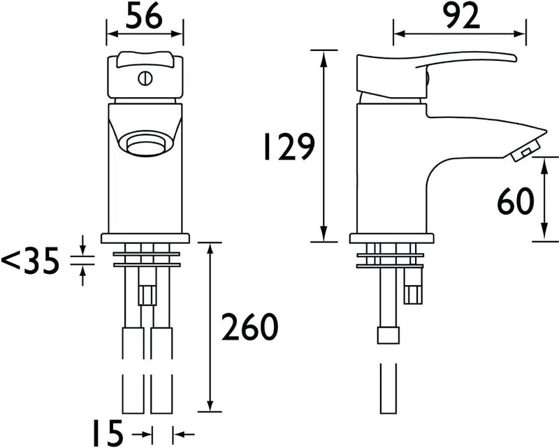 Bathroom Taps Chrome Basin Mixer Tap