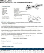 Bathroom Taps Chrome Thermostatic Bath Shower Mixer Tap