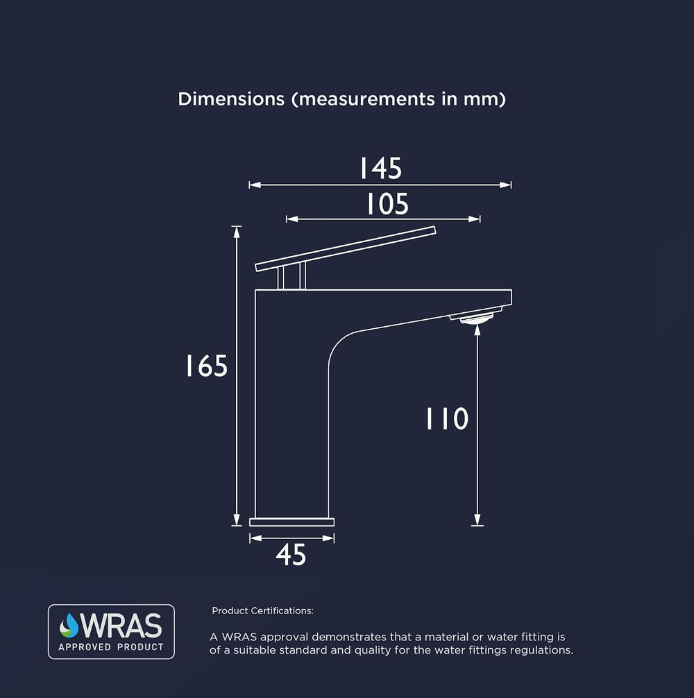 Bathroom Taps Square Chrome Basin Mixer Tap