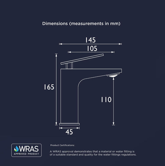 Bathroom Taps Square Chrome Basin Mixer Tap