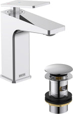 Bathroom Taps Square Chrome Basin Mixer Tap