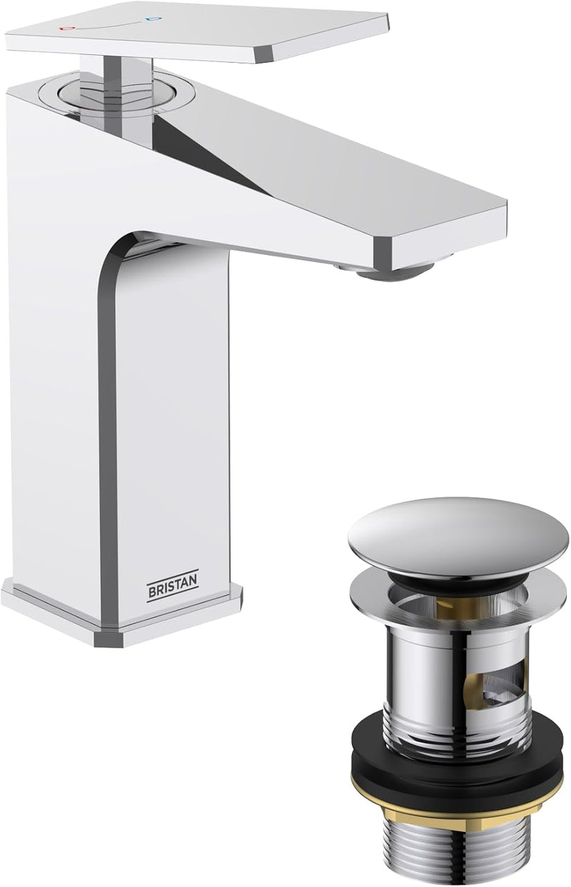 Bathroom Taps Square Chrome Basin Mixer Tap