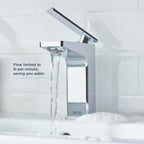 Bathroom Taps Square Chrome Basin Mixer Tap