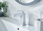 Bathroom Taps Square Chrome Basin Mixer Tap