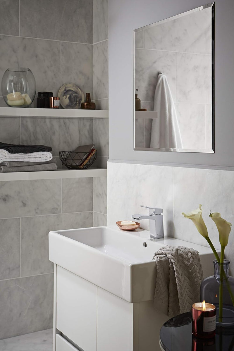 Bathroom Taps Square Chrome Basin Mixer Tap