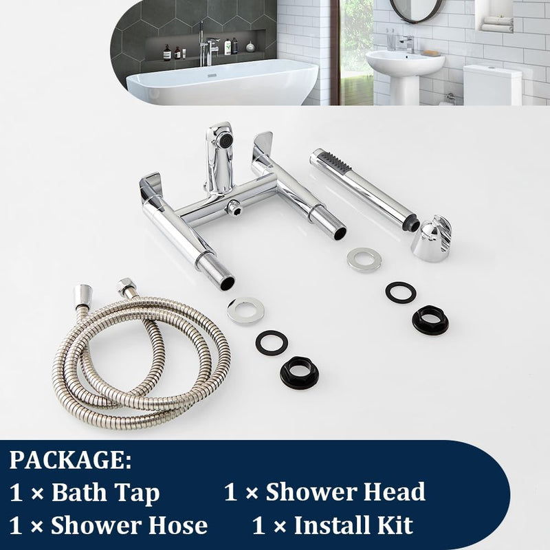 Bathroom Taps with Shower Sink Attachment Chromed Brass