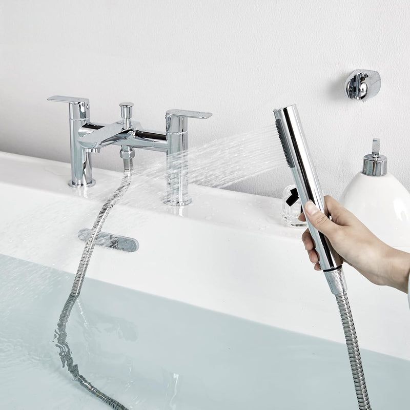Bathroom Taps with Shower Sink Attachment Chromed Brass