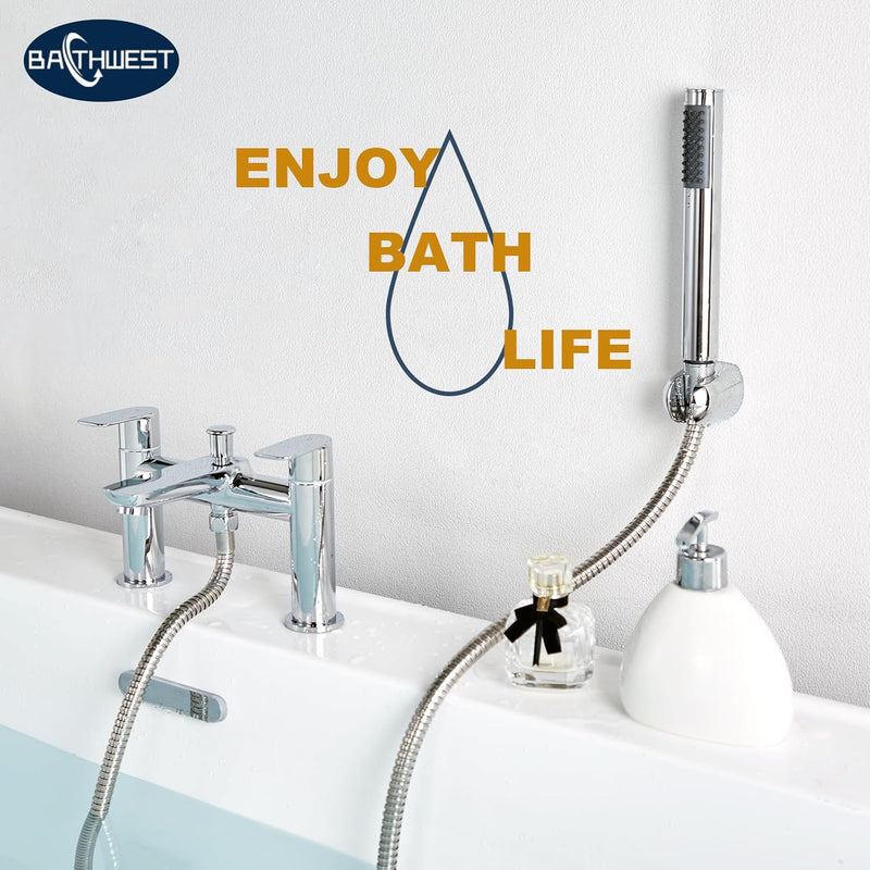 Bathroom Taps with Shower Sink Attachment Chromed Brass