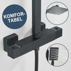 Bathroom Thermostatic Shower Mixer Set and with Adjustable