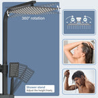 Bathroom Thermostatic Shower Mixer Set and with Adjustable