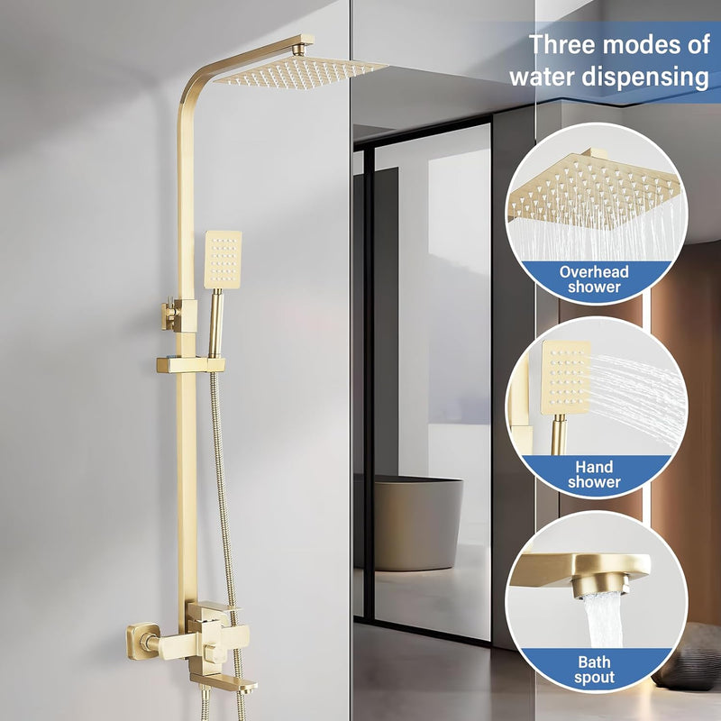 Bathroom Thermostatic Shower Mixer Set and with Adjustable
