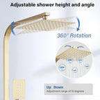 Bathroom Thermostatic Shower Mixer Set and with Adjustable