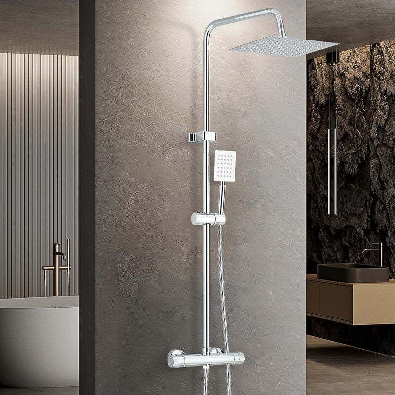 Bathroom Thermostatic Shower Mixer Set and with Adjustable