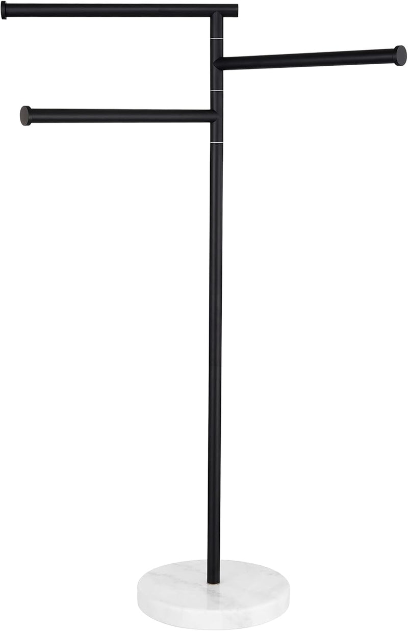 Bathroom Towel Rail Free Standing Holder 4 Swivel