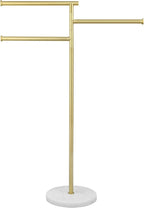 Bathroom Towel Rail Free Standing Holder 4 Swivel