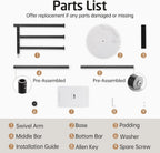 Bathroom Towel Rail Free Standing Holder 4 Swivel