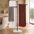 Bathroom Towel Rail Free Standing Holder 4 Swivel