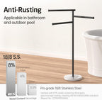 Bathroom Towel Rail Free Standing Holder 4 Swivel