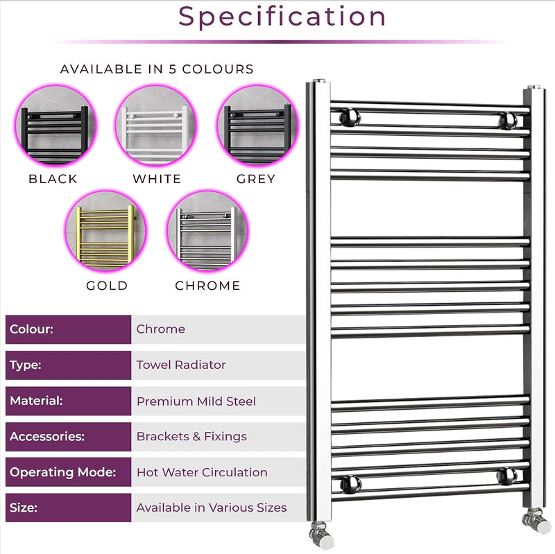 Bathroom Towel Rail Heated Radiator Wall Mounted Ladder