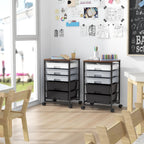 Bathroom Trolley with 5 Drawers and Wooden Worktop