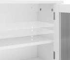 Bathroom Wall Cabinet 3 Shelves Door with Acrylic