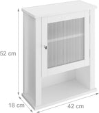 Bathroom Wall Cabinet 3 Shelves Door with Acrylic